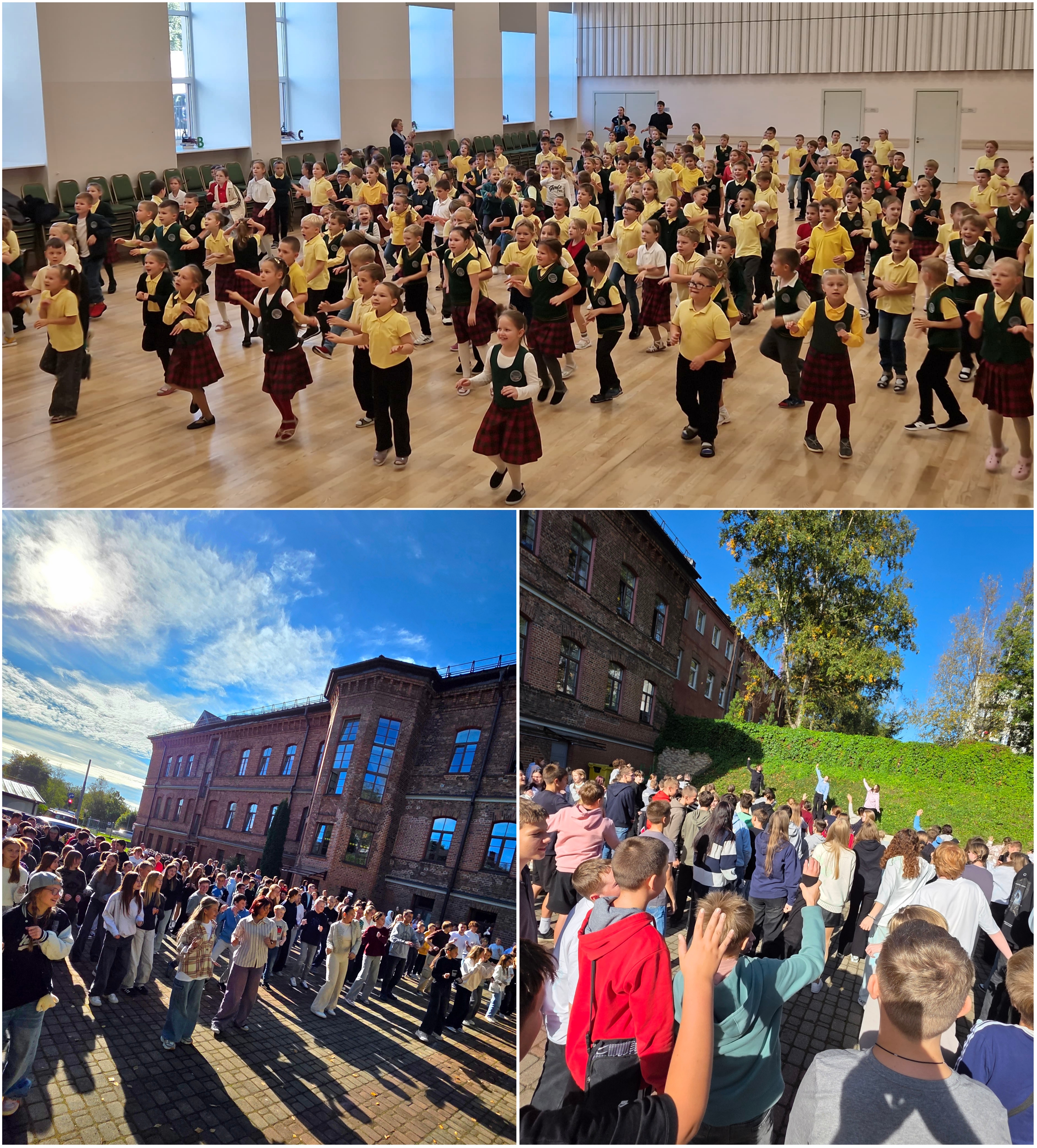 SKOLĀ NOTIKA FLEŠMOBS "DEJO VISA SKOLA" EIROPAS SPORTA NEDĒĻAS IETVAROS