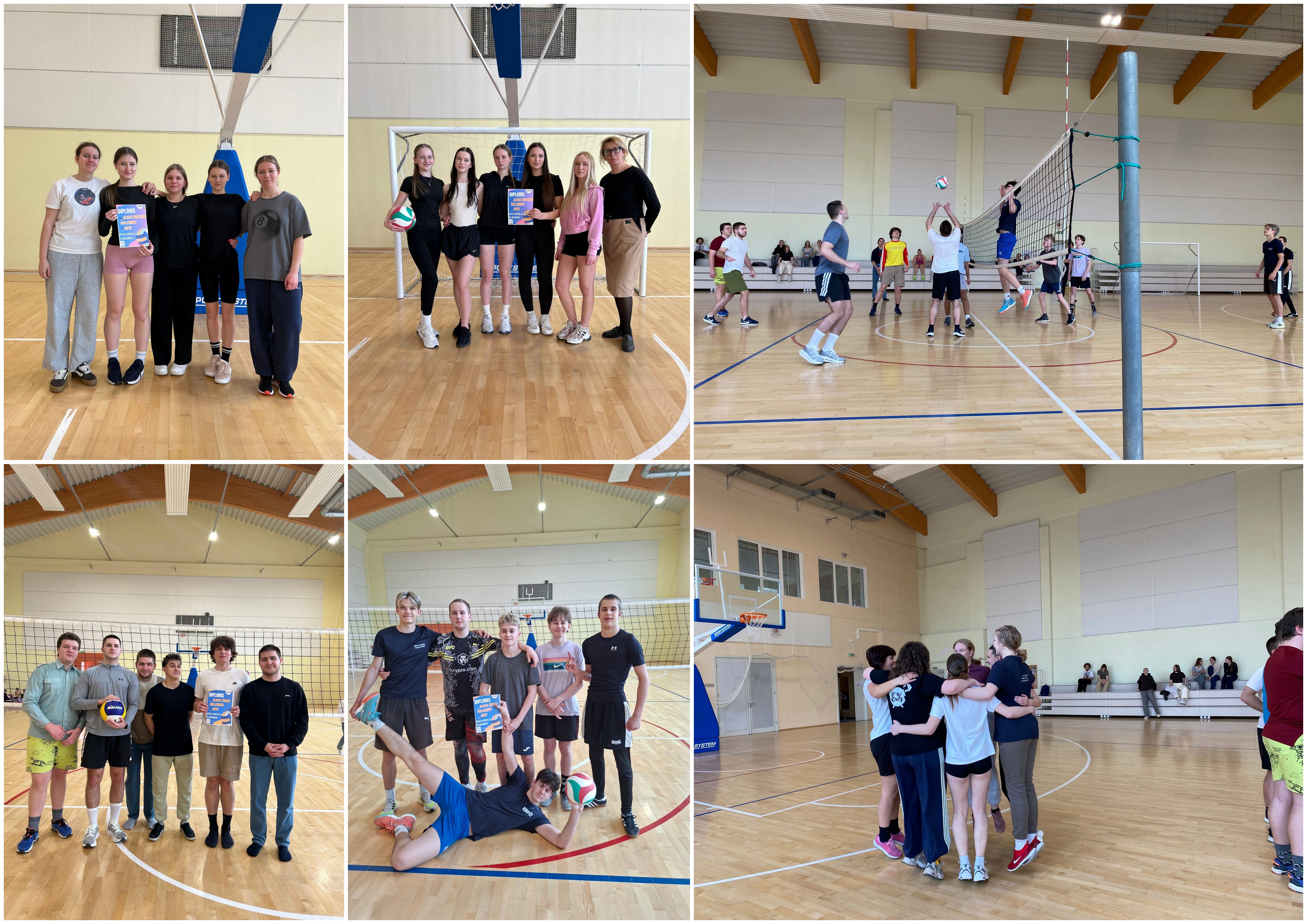 NOSLĒDZĀS SKOLAS VOLEJBOLA TURNĪRS STARP VECĀKĀM KLASĒM: 9.A UN 10. KLASE STARP UZVARĒTĀJIEM!