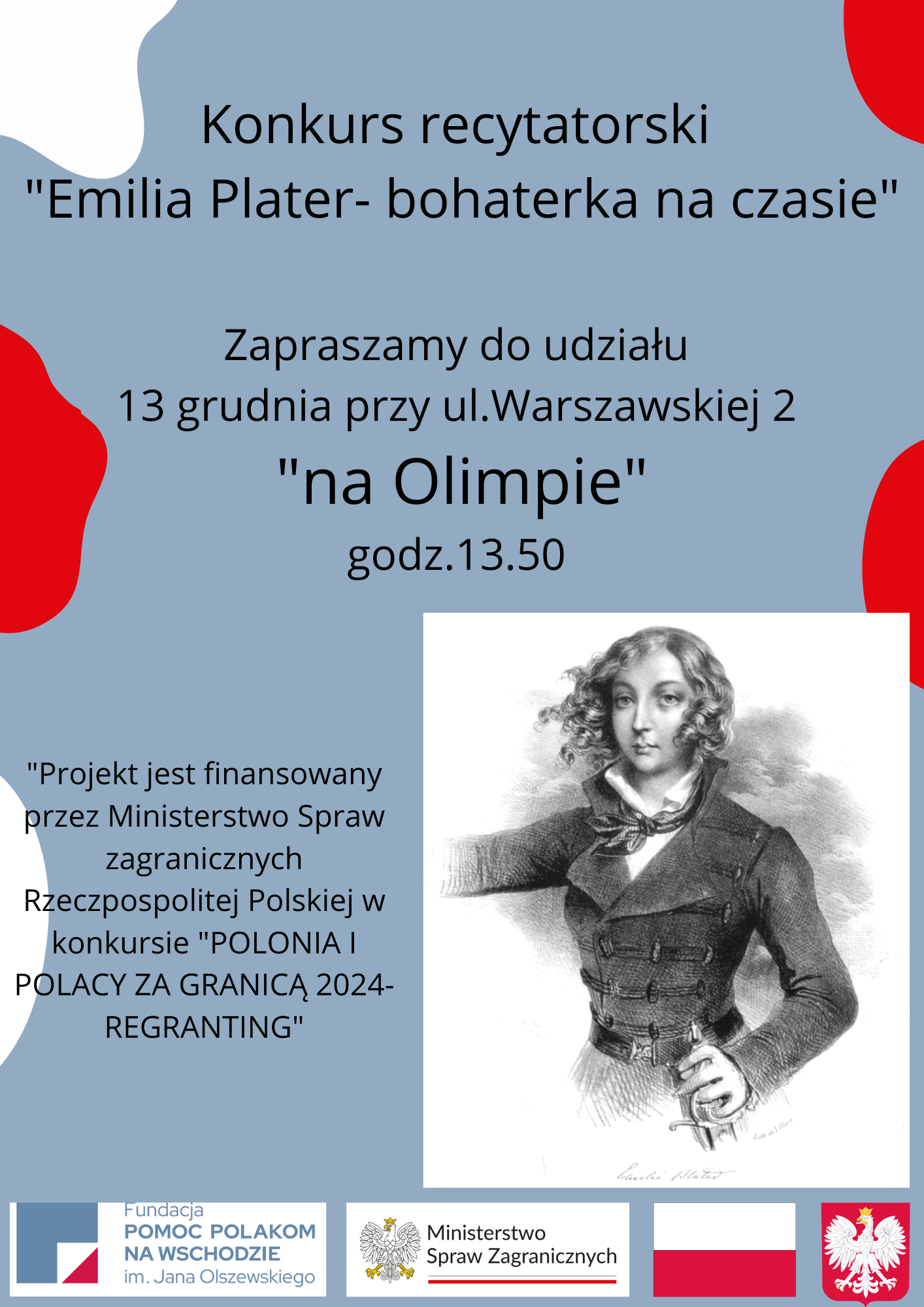 Konkurs recytatorski "Emilia Plater-bohaterka na czasie" 